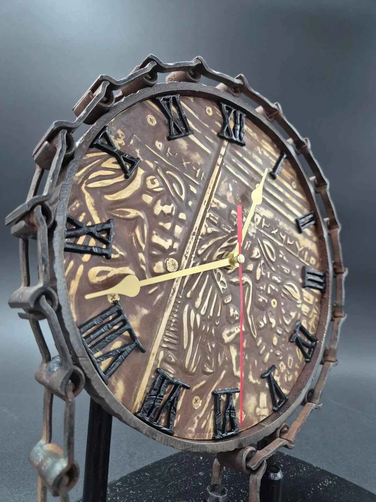 Antique Brass and Combine Cog Clock