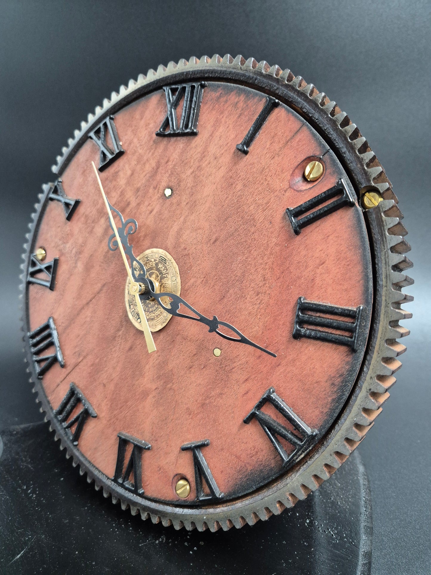 Rustic Cog Clock with Ironbark Face