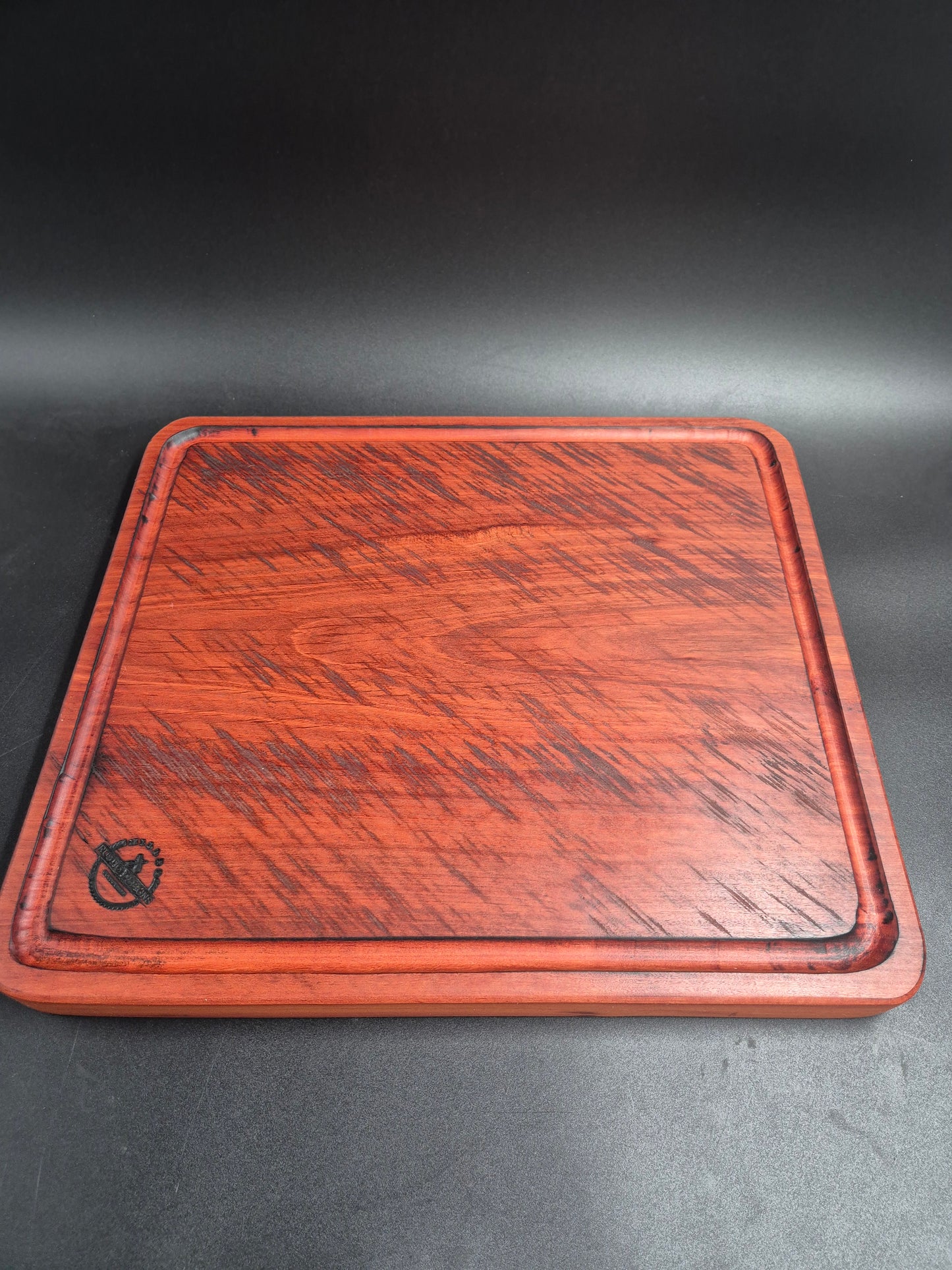 Chainsaw Marked Iron Bark Chopping Block