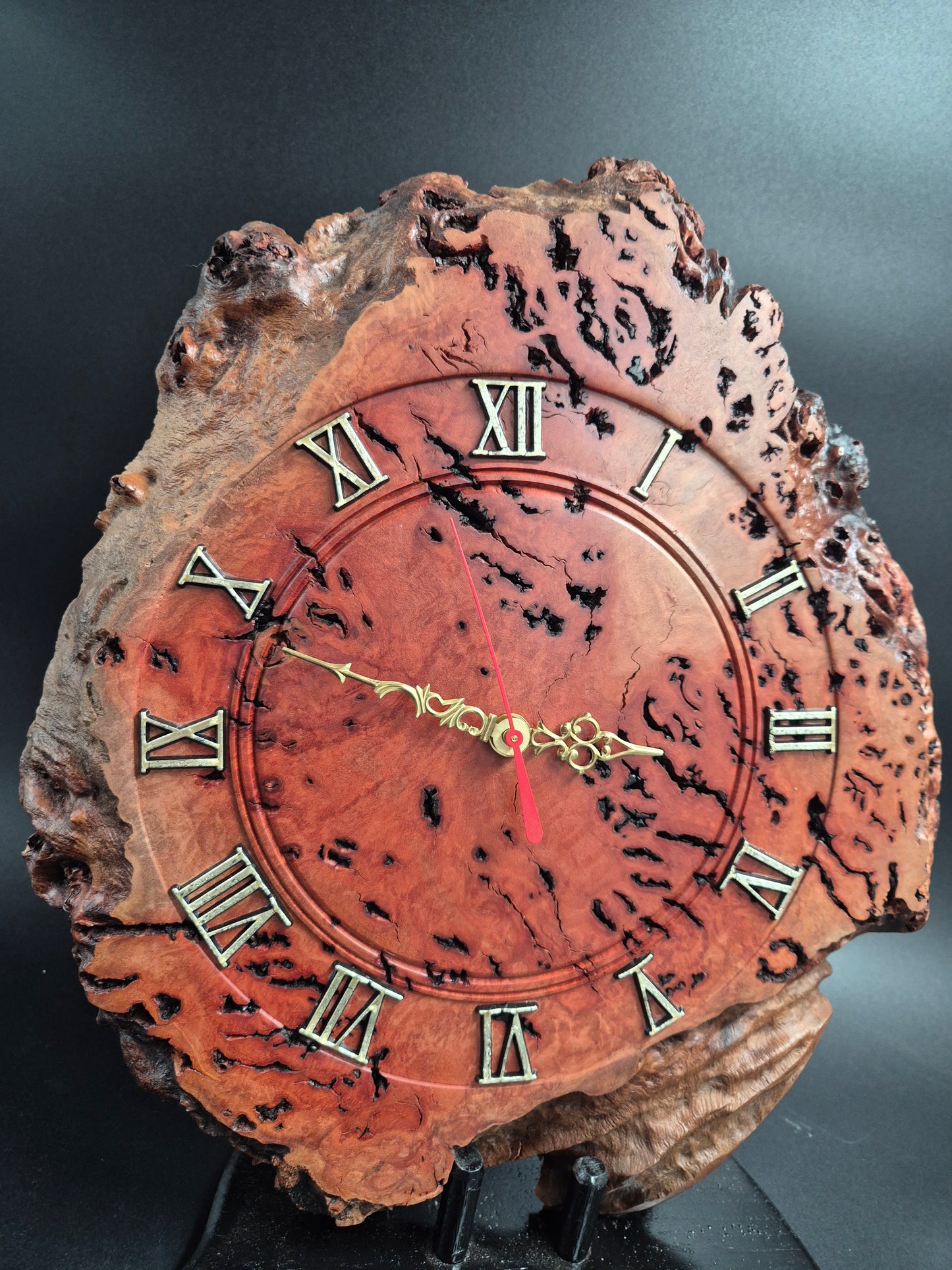 Red Gum Burl Clock ( Large)