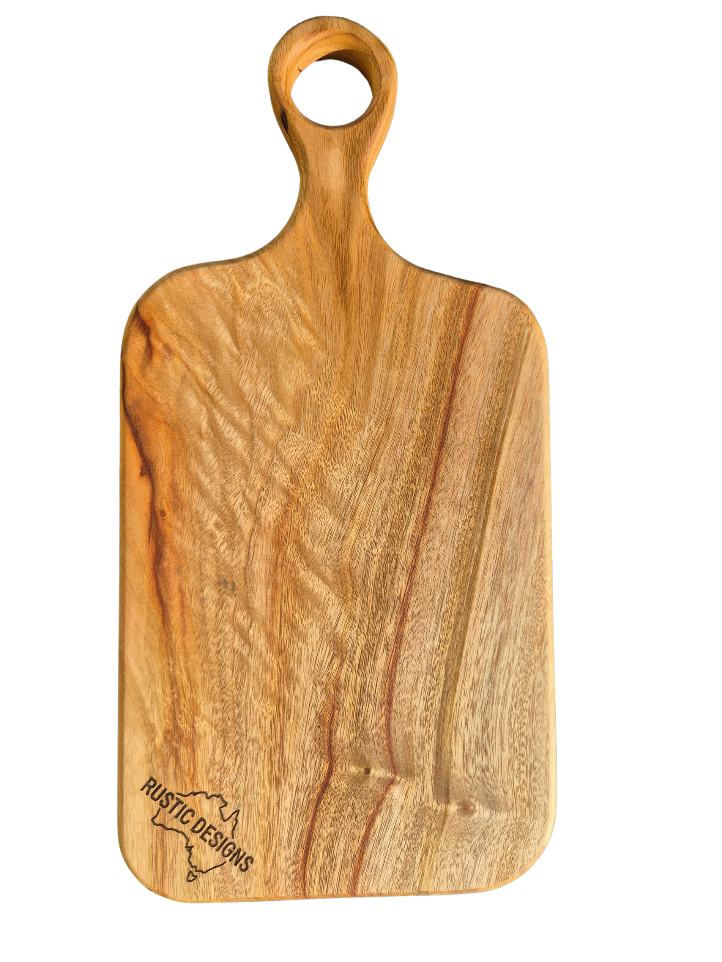 Australian made charcuterie board, paddle grazing board, handmade chopping board, Camphor Laurel chopping board, solid timber cutting board, wooden serving board, cheese board, antipasto board, charcuterie board, grazing platter, non-toxic chopping board, low-tox kitchenware, eco-friendly kitchen gifts, food-safe chopping board, sustainable timber kitchenware, Australian hardwood kitchen accessories, handmade serving platter, one piece chopping board, no glues or joins.