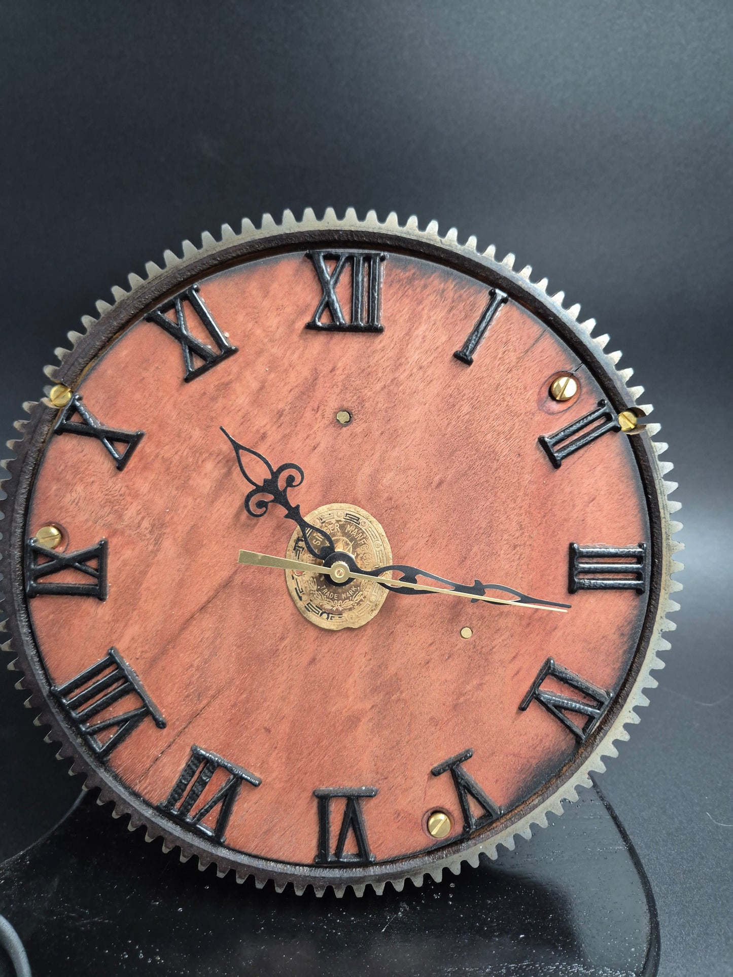 Rustic Cog Clock with Ironbark Face