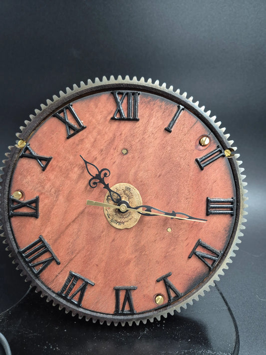 Rustic Cog Clock with Ironbark Face