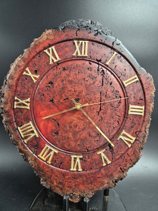 Red Gum Burl Clock ( Large)