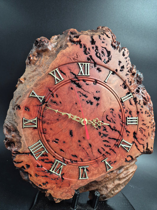 Red Gum Burl Clock ( Large)