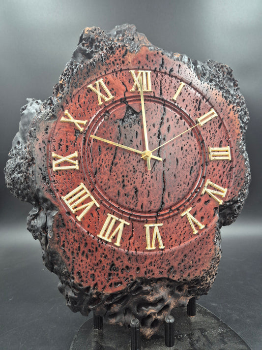 Ironbark Burl Clock